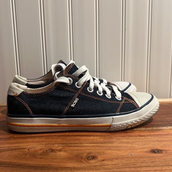 BOBS From Sketchers Blue Canvas Denim Shoes-Like New - Picture 2 of 14